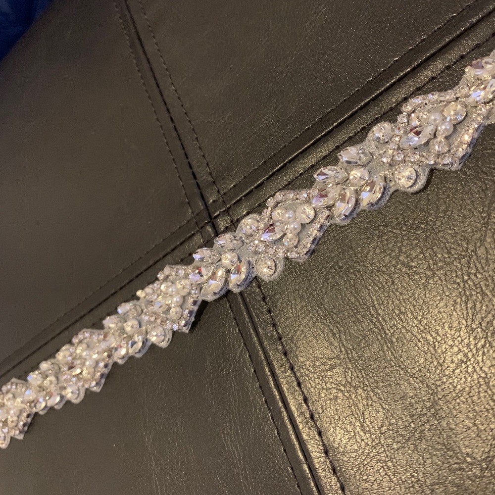 David’s bridal silver bridal belt